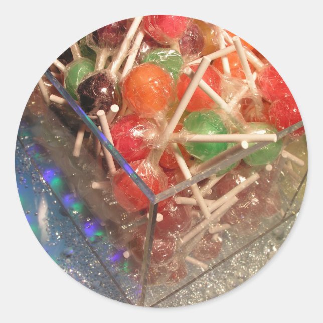 Lollipops Classic Round Sticker (Front)