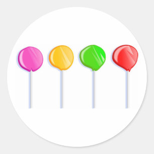 Lollipops Classic Round Sticker