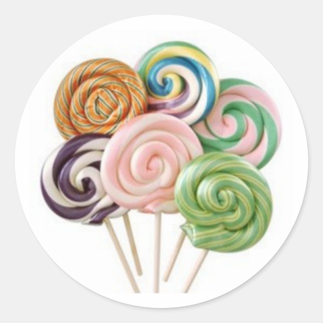 lollipops classic round sticker (Front)