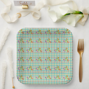 Lollipops  Plaid  Paper Plate