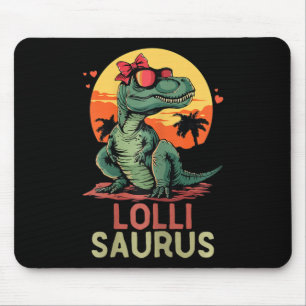 Lollisaurus Dino Dinosaur Lolli-saurus T-rex Funny Mouse Pad