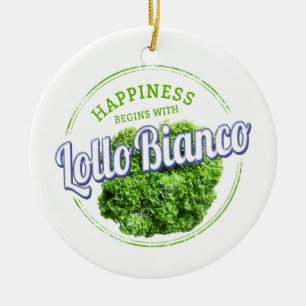 Lollo Bianco Salad Vintage Lollo Bionda Vegan Ceramic Tree Decoration