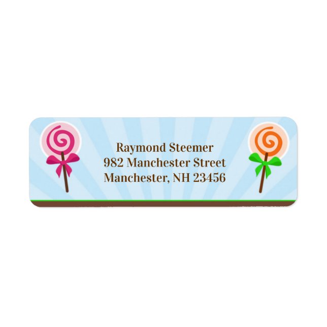 Lollypop Return Address Labels (Front)