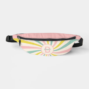 'Lollypop Vibes', retro pastel swirl Bum Bags