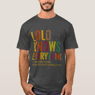 Lolo Knows Everything Grandpa Father's Day  T-Shirt