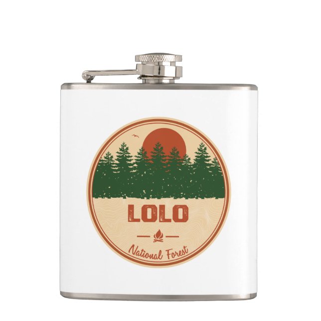 Lolo National Forest Hip Flask (Front)