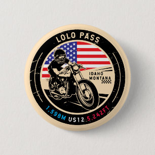 Lolo Pass Idaho Motorcycle 6 Cm Round Badge