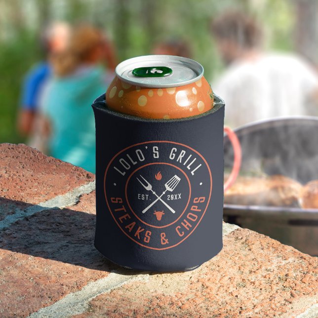 Lolo's Grill Personalised Year Established Can Cooler (Creator Uploaded)