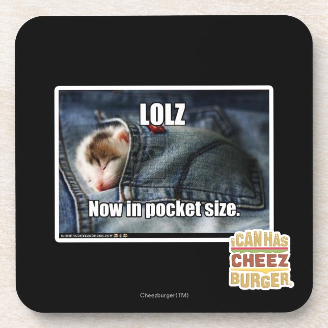 LOLZ Now in Pocket Size Coaster (Front)