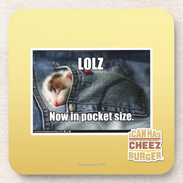 LOLZ Now in Pocket Size Coaster (Front)