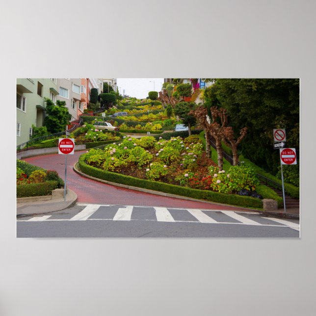  Lombard Street , Crookedest street Poster (Front)