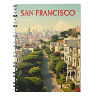 Lombard Street, San Francisco | Vintage Retro Notebook