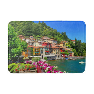 Lombardy Italy Como Lake Europe Bath Mat