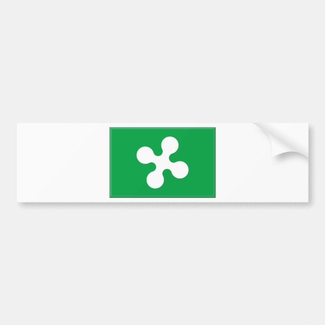 Lombardy (Italy) Flag Bumper Sticker (Front)