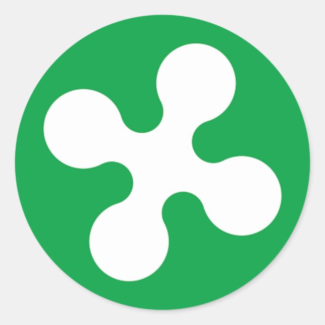 Lombardy (Italy) Flag Classic Round Sticker (Front)