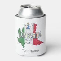 Lombardy Italy Retro Region Map Vintage Souvenir