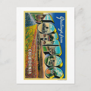 Lompoc, California - Large Letter Scenes Postcard