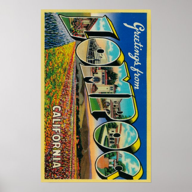 Lompoc, California - Large Letter Scenes Poster (Front)