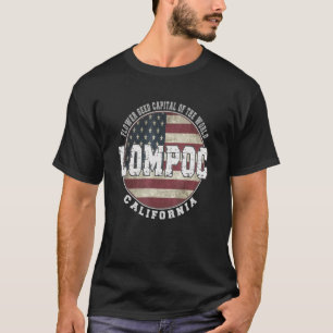 Lompoc California Vintage American Flag T-Shirt