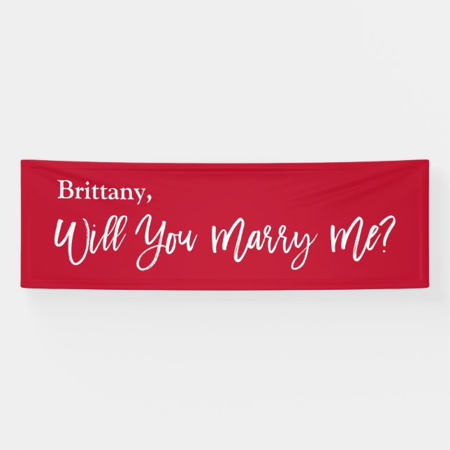Lona  Will you Marry Me Proposal Sign banner  (Horizontal)
