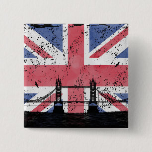 London 15 Cm Square Badge