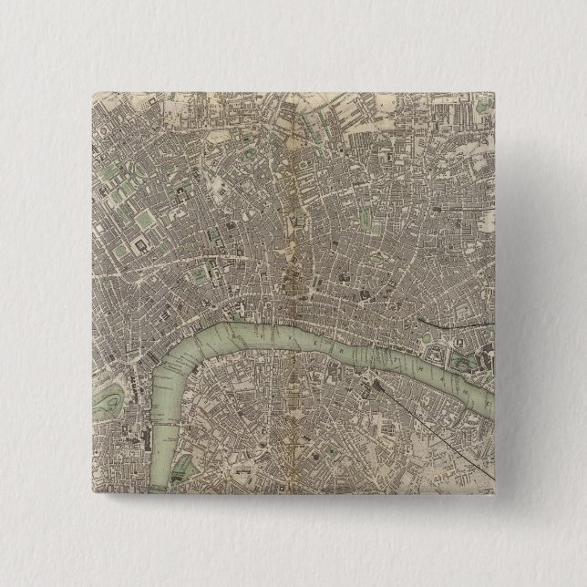 London 1843 15 cm square badge (Front)