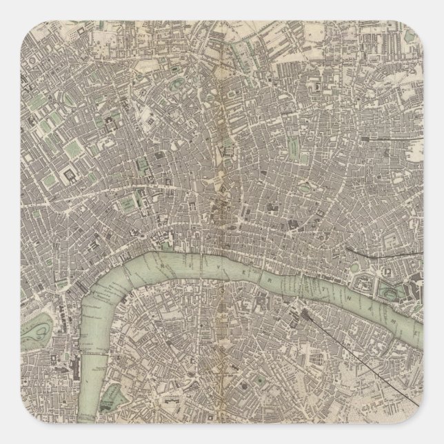 London 1843 square sticker (Front)