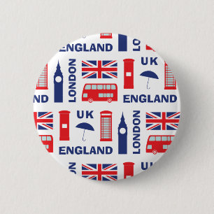 London 6 Cm Round Badge