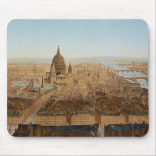 London: a bird's eye view of St. Paul's and the Ri Mouse Pad