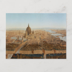 London: a bird's eye view of St. Paul's and the Ri Postcard