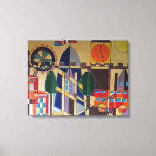 London Acrylic Cubism Canvas Print