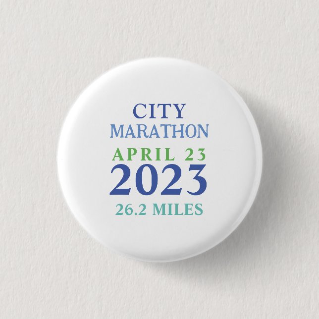 London April 23 Marathon Custom Text  Tote Bag 3 Cm Round Badge (Front)
