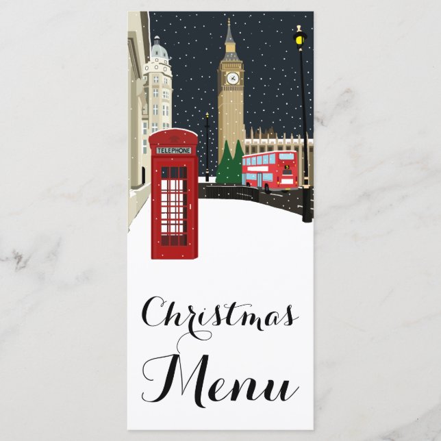 London At Christmas Menu (Front)
