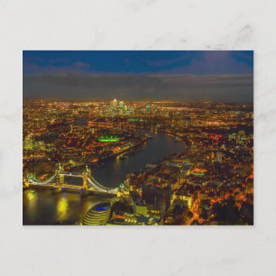 London at night postcard
