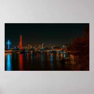 LONDON AT NIGHT POSTER