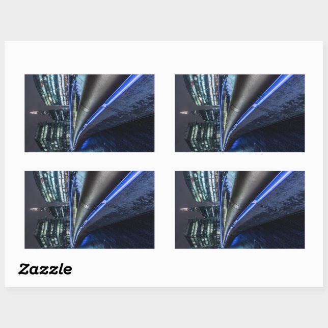 London at Night Rectangular Sticker (Sheet)