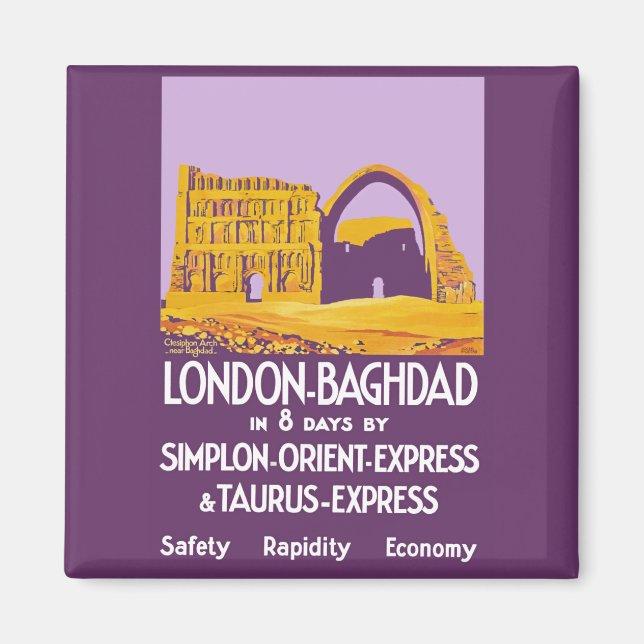 London - Baghdad Orient Express Magnet (Front)