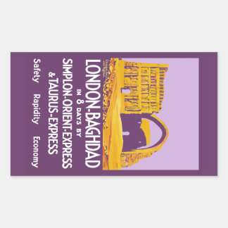 London - Baghdad Orient Express Rectangular Sticker