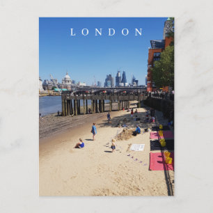 London beach view postcard