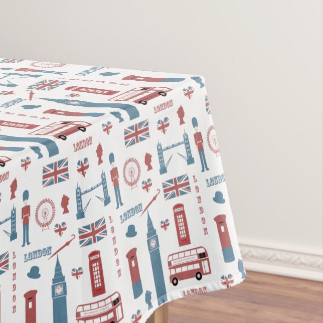 London Big Ben English Flag England Icon Rectangle Tablecloth (In Situ)