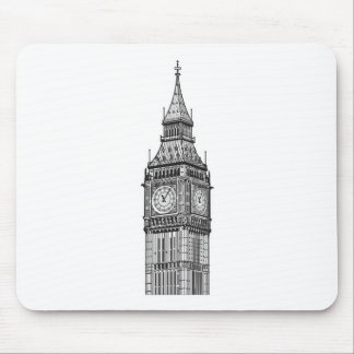 London Big Ben Illustration Mouse Pad