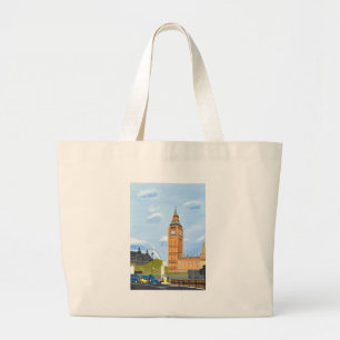 London Big Ben Large Tote Bag