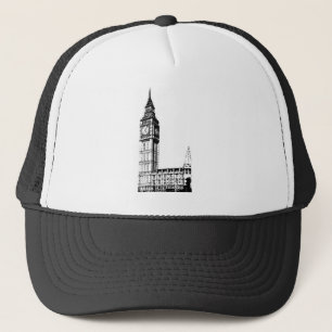 LONDON BIG BEN monotone print Trucker Hat