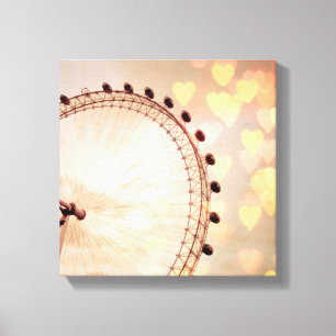 London   Big Ben Photograph Filtered Nightime Canvas Print