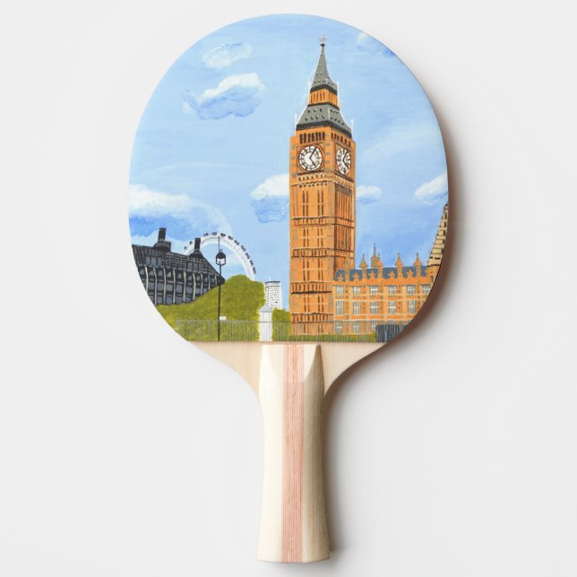London Big Ben  Ping Pong Paddle (Front)