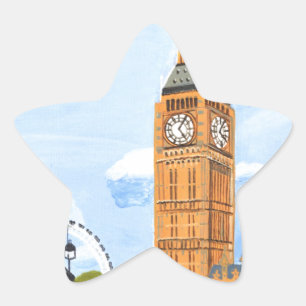 London Big Ben Star Sticker