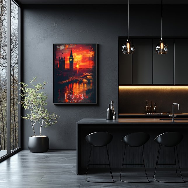 London Big Ben Sunset – City of History Travel Art Poster (Creator Uploaded)