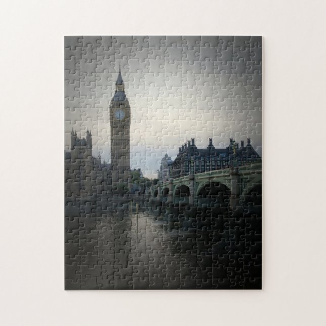 London - Big Ben - Thames Puzzle (Vertical)