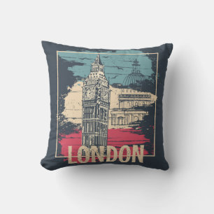 London Big Ben: Typography Poster Cushion