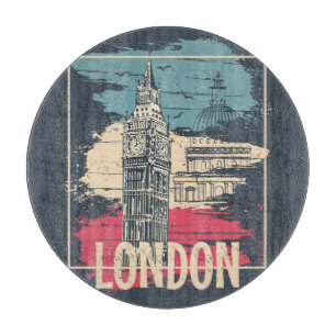 London Big Ben: Typography Poster Cutting Board